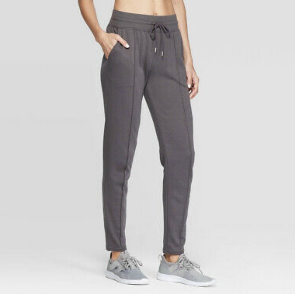 Women's Pinstripe French Terry Jogger Pants c9 Champion Gray